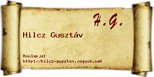 Hilcz Gusztáv névjegykártya