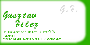 gusztav hilcz business card